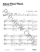 Adonai S'fatai Tiftach piano sheet music cover